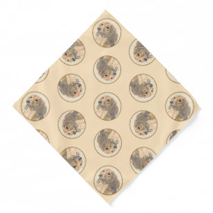 Dachshund Longhaired Red Painting Original Dog Art Bandana