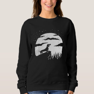 Dachshund Looking At The Moon Sweatshirt
