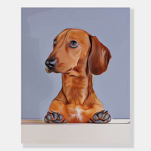 Dachshund Looking Away Doxie Dog Birthday Poster (Front)