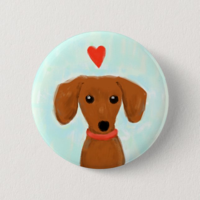 Dachshund Love Button (Front)