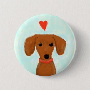 Dachshund Love Button