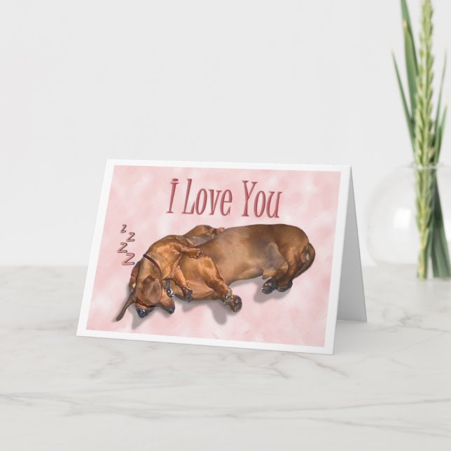 Dachshund Love Card (Front)