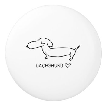 Dachshund Love Ceramic Knob by DavidsZazzle at Zazzle
