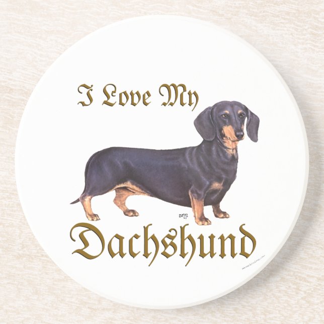 Dachshund Love Coaster (Front)