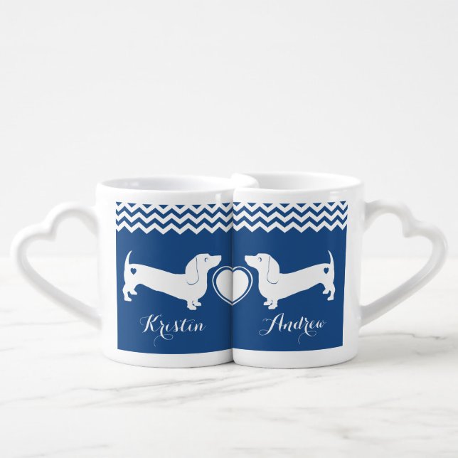 Dachshund Love Coffee Mug Set (Front Nesting)