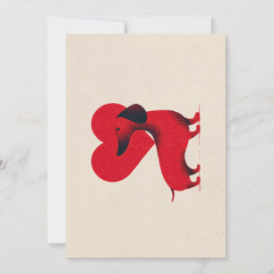 Dachshund Love – Cute Dog Heart Design Holiday Card
