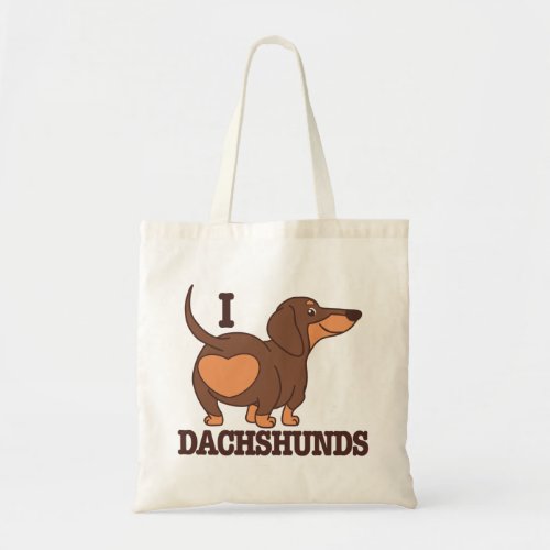 Dachshund Love Dog Tote Bag