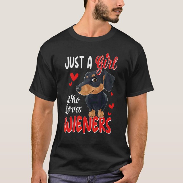 Dachshund Love Dogs T-Shirt (Front)