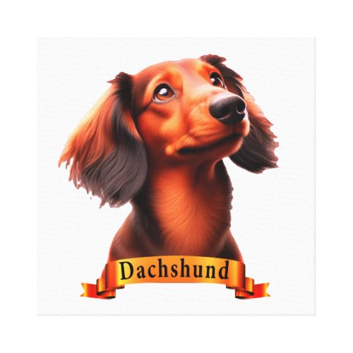 Dachshund love friendly cute sweet dog canvas print