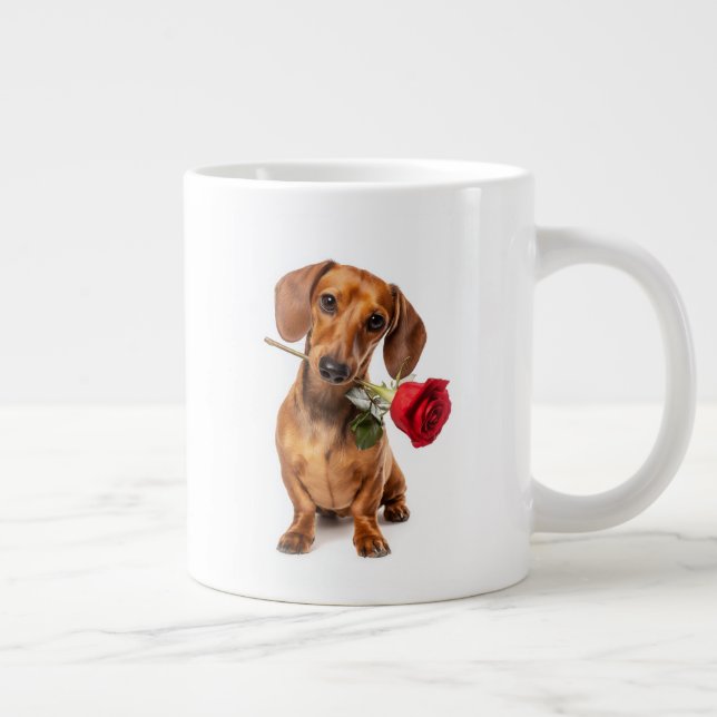 Dachshund Love Giant Coffee Mug (Right)
