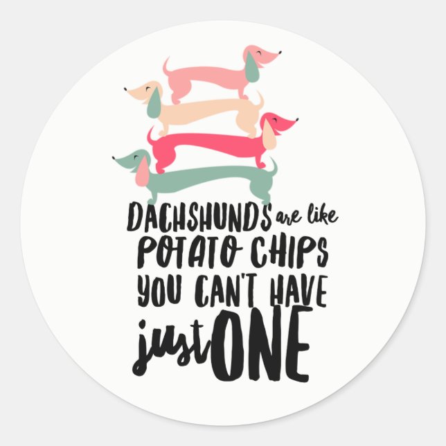 Dachshund Love Glossy Sticker 3 inch (sheet of 20) (Front)