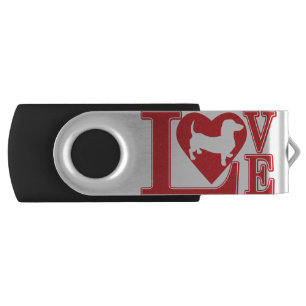 Dachshund Love Heart Flash Drive