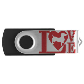 Dachshund Love Heart Flash Drive