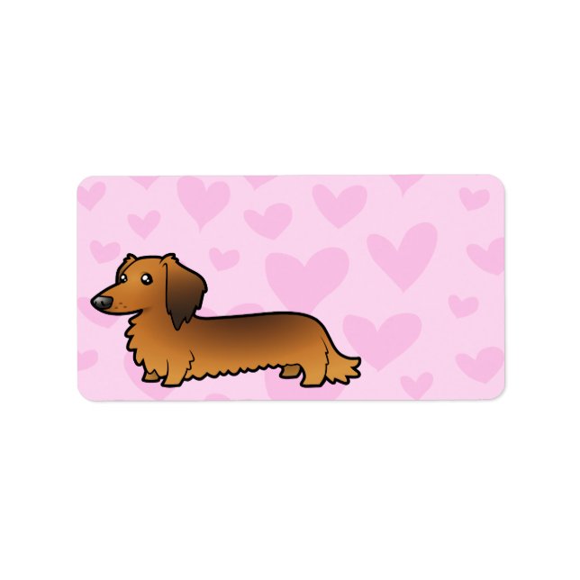 Dachshund Love (longhaired) Label (Front)