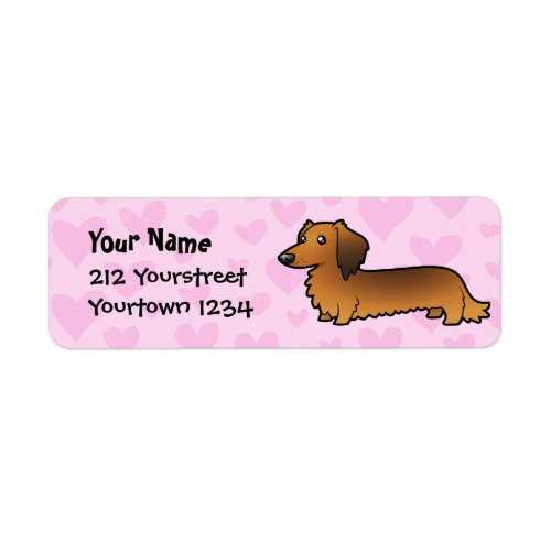 Dachshund Love longhaired Label