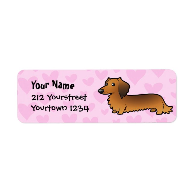 Dachshund Love (longhaired) Label (Front)