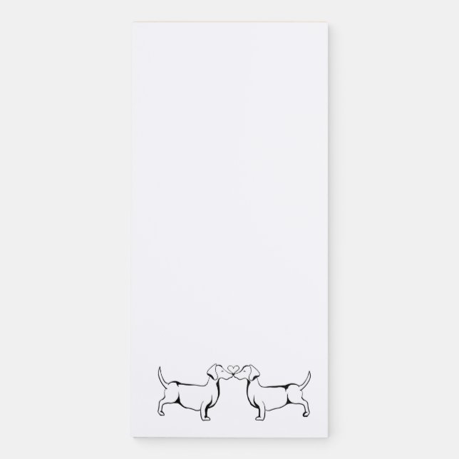 Dachshund Love Magnetic Notepad (Front)