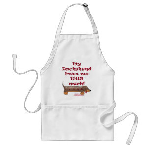 Dachshund Love Meter Adult Apron