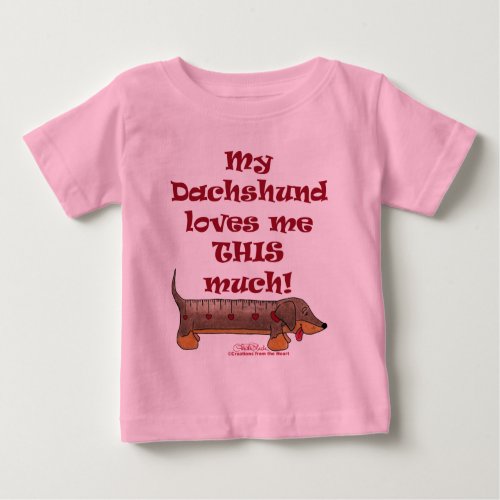 Dachshund Love Meter Baby T_Shirt