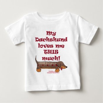 Dachshund Love Meter Baby T-shirt by creationhrt at Zazzle