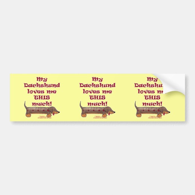 Dachshund Love Meter Bumper Sticker (Front)