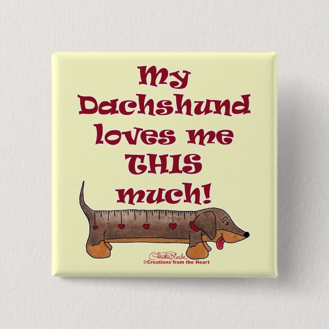 Dachshund Love Meter Button (Front)