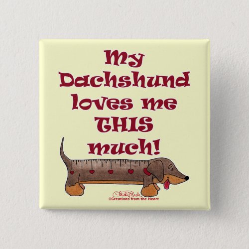 Dachshund Love Meter Button