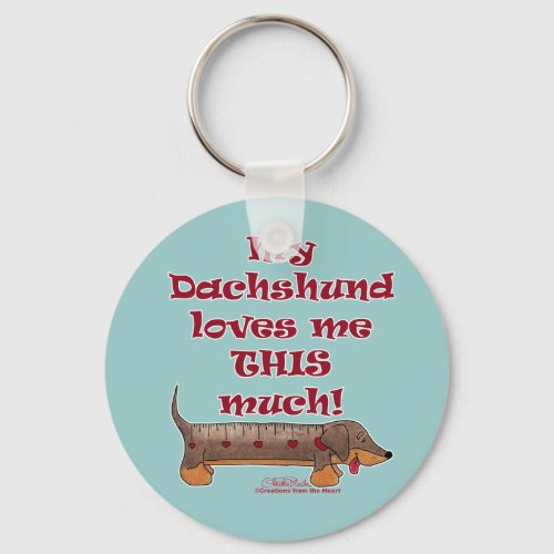 Dachshund Love Meter Keychain