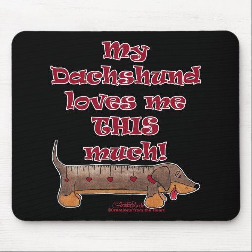 Dachshund Love Meter Mouse Pad