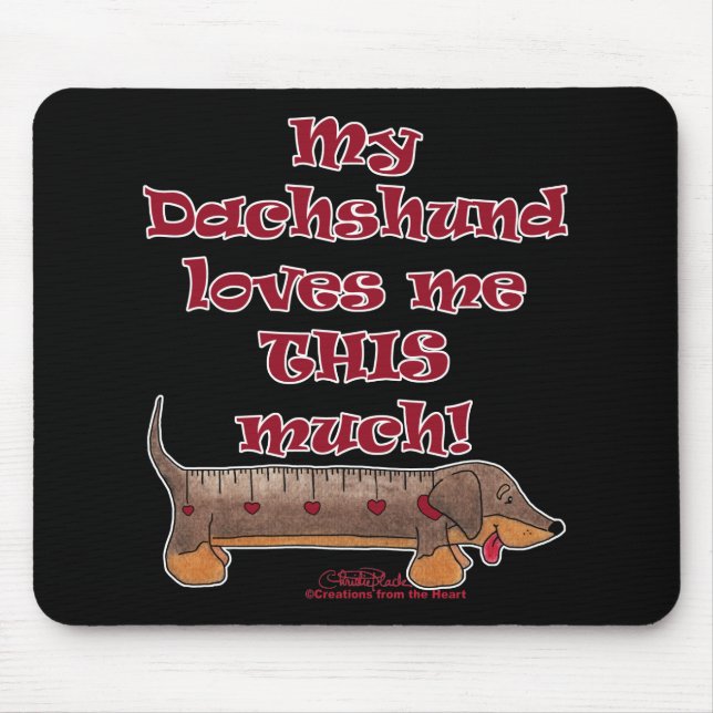 Dachshund Love Meter Mouse Pad (Front)