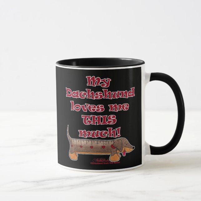 Dachshund Love Meter Mug (Right)