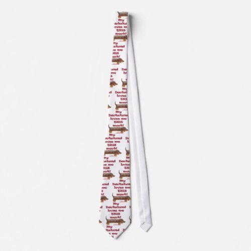 Dachshund Love Meter Neck Tie