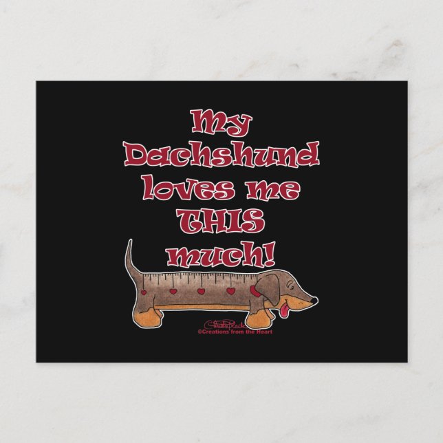 Dachshund Love Meter Postcard (Front)
