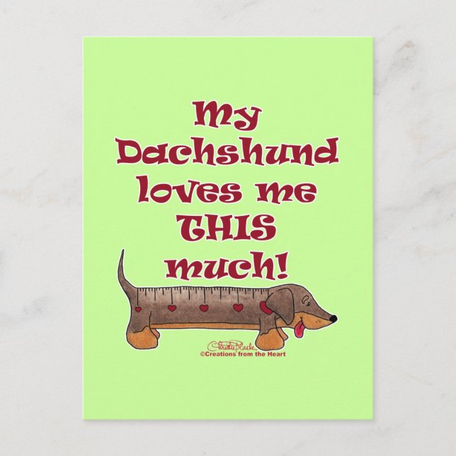 Dachshund Love Meter Postcard (Front)