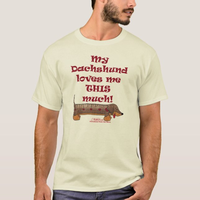 Dachshund Love Meter T-Shirt (Front)