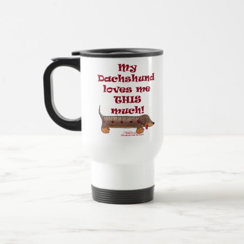 Dachshund Love Meter Travel Mug