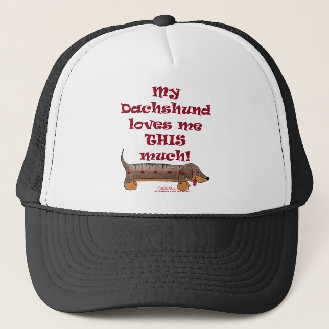 Dachshund Love Meter Trucker Hat (Front)