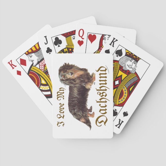 Dachshund Love Poker Cards (Back)