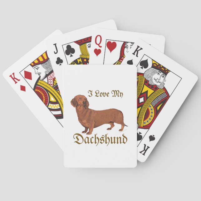 Dachshund Love Poker Cards (Back)