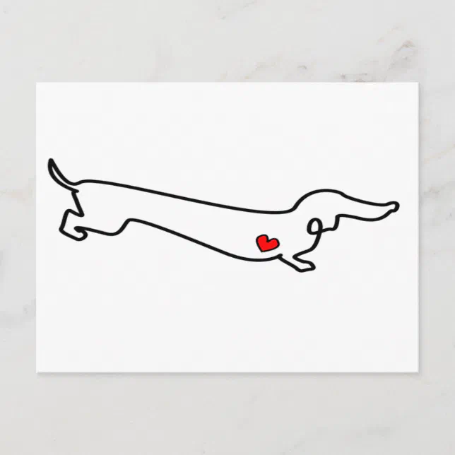 Dachshund Love Postcard Zazzle