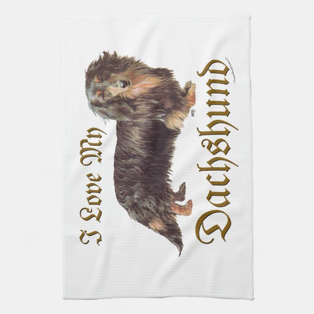 Dachshund Love Towel (Vertical)