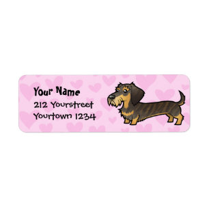 Dachshund Love (wirehair) Label