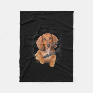 Dachshund Lover Cute Dachshund Fleece Blanket