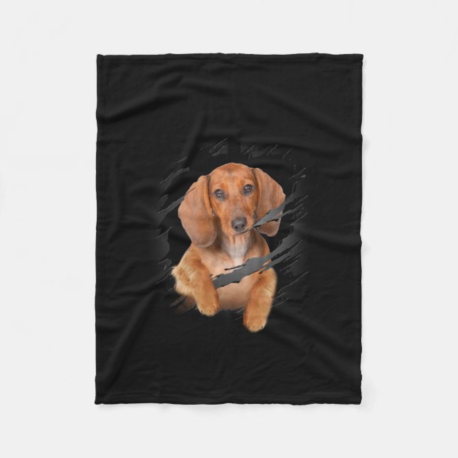 Dachshund Lover Cute Dachshund Fleece Blanket (Front)
