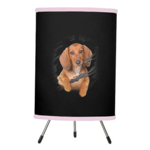 Dachshund Lover Cute Dachshund Tripod Lamp