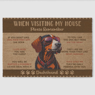 Dachshund Lover Doormat  Fiber Doormat