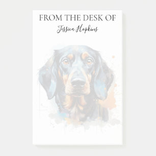 Dachshund Lover Monogrammed Dog Post-it Notes