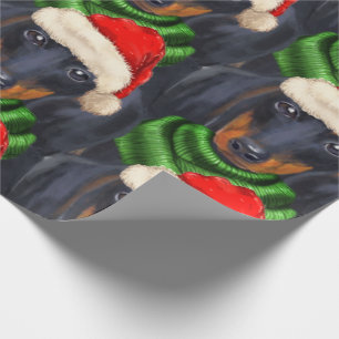 Dachshund Lover Patterned Christmas Holiday Wrapping Paper
