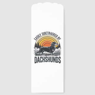 Dachshund Lover Shirt Easily Sidetracked Retro Art Bookmarks