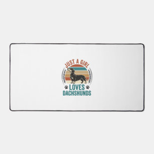Dachshund Lover Shirt Vintage Sunset Dog Graphic_1 Desk Mat